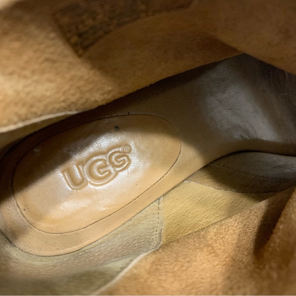UGG Ginger Open Toe Suede Boot Ankle Bootie - Picture 12 of 16